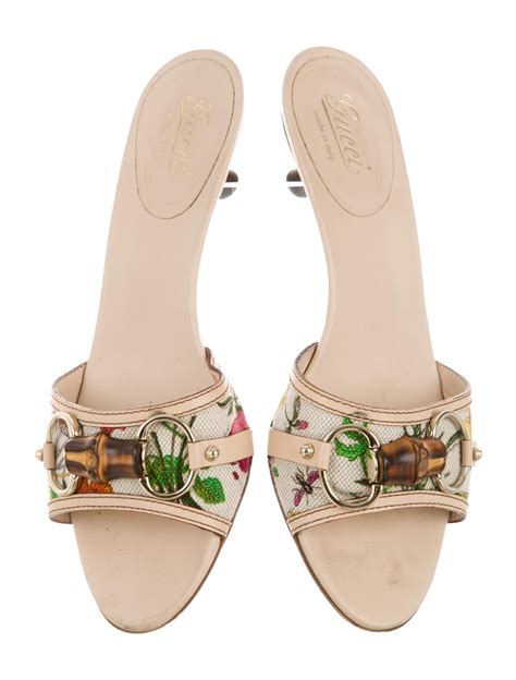 taobao gucci floral heels|gucci slide sandals for women.